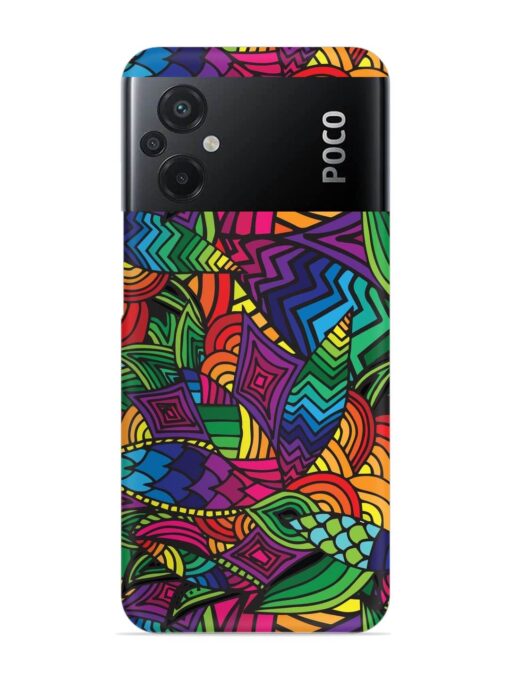 Abstract Multicolor Seamless Snap Case for Poco M5 Zapvi