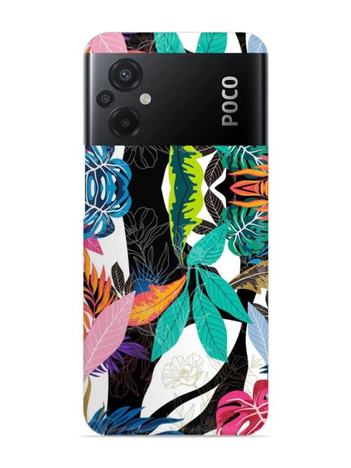 Floral Pattern Bright Snap Case for Poco M5 Zapvi