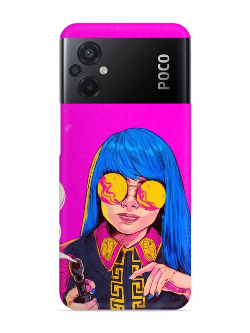 Aesthetic Anime Girl Snap Case for Poco M5 Zapvi