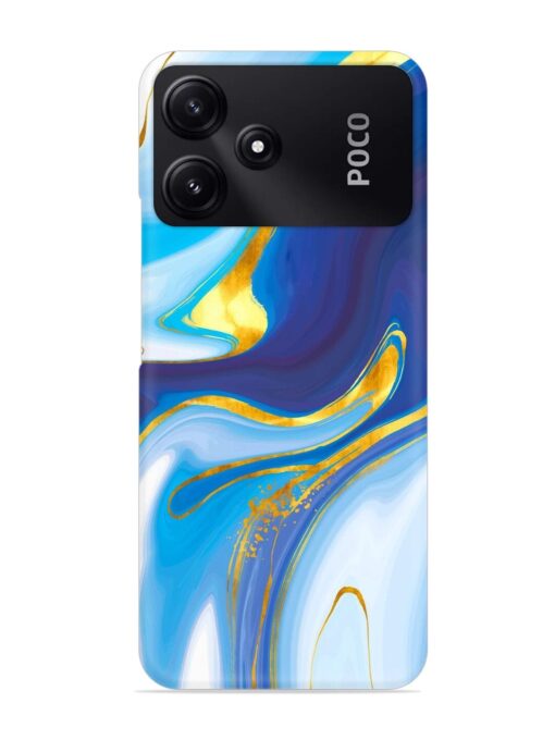 Watercolor Background With Golden Foil Snap Case for Poco M6 Pro (5G) Zapvi