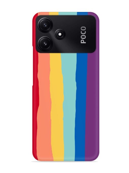 Rainbow Genuine Liquid Snap Case for Poco M6 Pro (5G) Zapvi