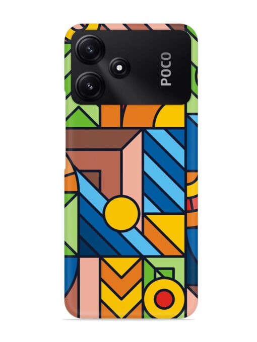 Colorful Geometric Snap Case for Poco M6 Pro (5G) Zapvi