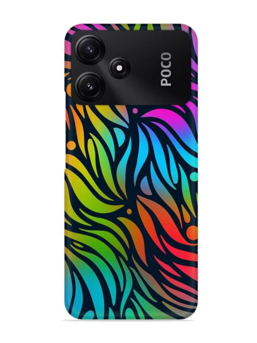 Abstract Leaf Design Snap Case for Poco M6 Pro (5G) Zapvi