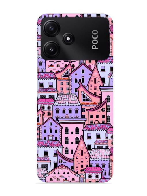 Seamless Pattern Houses Snap Case for Poco M6 Pro (5G) Zapvi