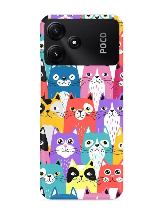 Funny Cartoon Cats Snap Case for Poco M6 Pro (5G) Zapvi