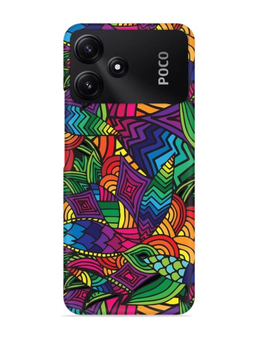 Abstract Multicolor Seamless Snap Case for Poco M6 Pro (5G) Zapvi