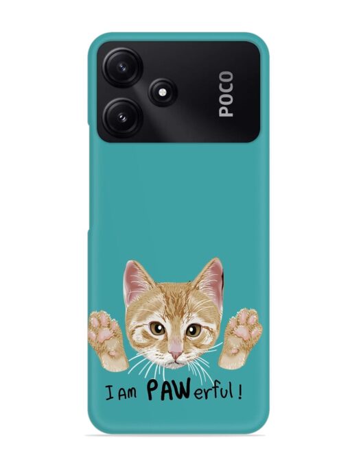 Typography Slogan Cat Snap Case for Poco M6 Pro (5G) Zapvi