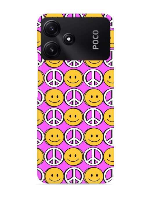 Smiley Face Peace Snap Case for Poco M6 Pro (5G) Zapvi