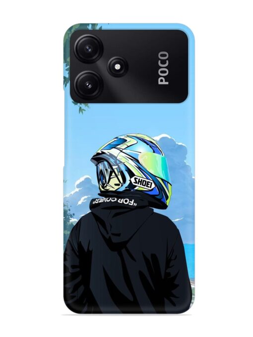 Rider With Helmet Snap Case for Poco M6 Pro (5G) Zapvi