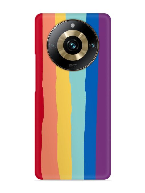 Rainbow Genuine Liquid Snap Case for Realme 11 Pro (5G) Zapvi