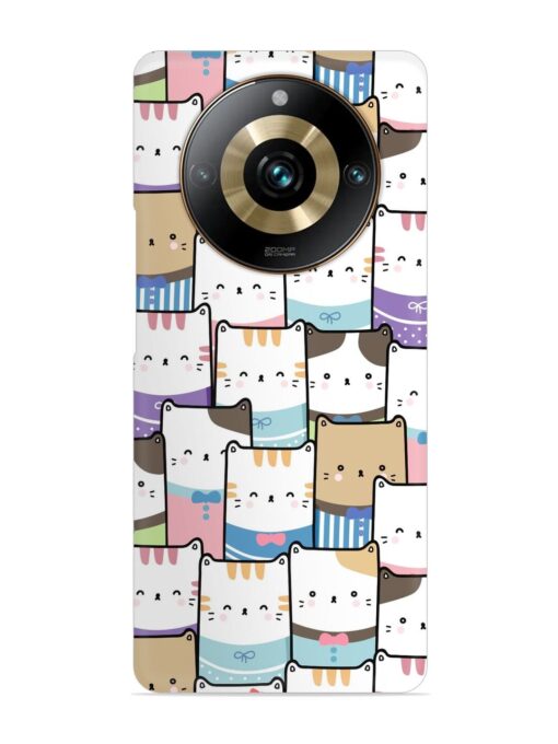 Cute Adorable Cat Snap Case for Realme 11 Pro (5G) Zapvi