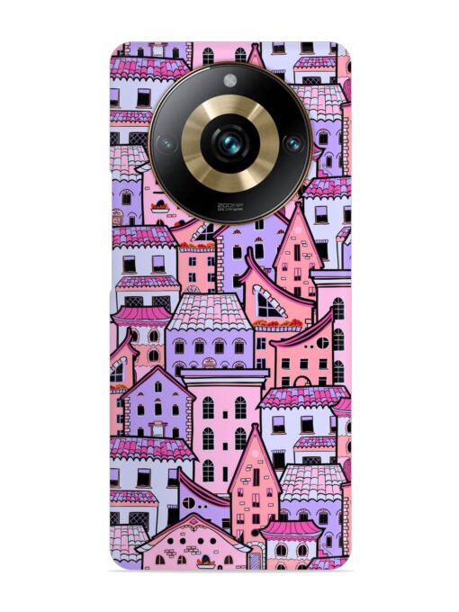 Seamless Pattern Houses Snap Case for Realme 11 Pro (5G) Zapvi