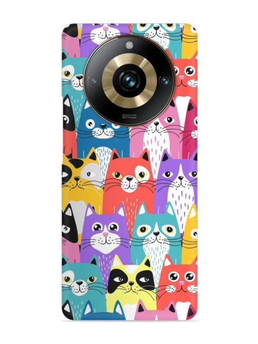 Funny Cartoon Cats Snap Case for Realme 11 Pro (5G) Zapvi