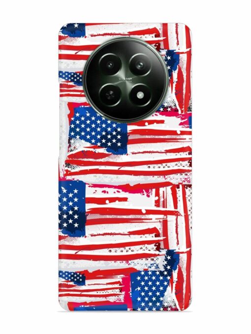 Usa Flag Seamless Snap Case for Realme 12 (5G) Zapvi