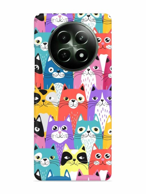 Funny Cartoon Cats Snap Case for Realme 12 (5G) Zapvi