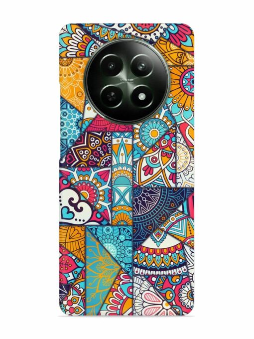 Patchwork Pattern Vintage Snap Case for Realme 12 (5G) Zapvi