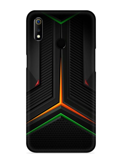 Orange Triangle Light Snap Case for Realme 3 Zapvi