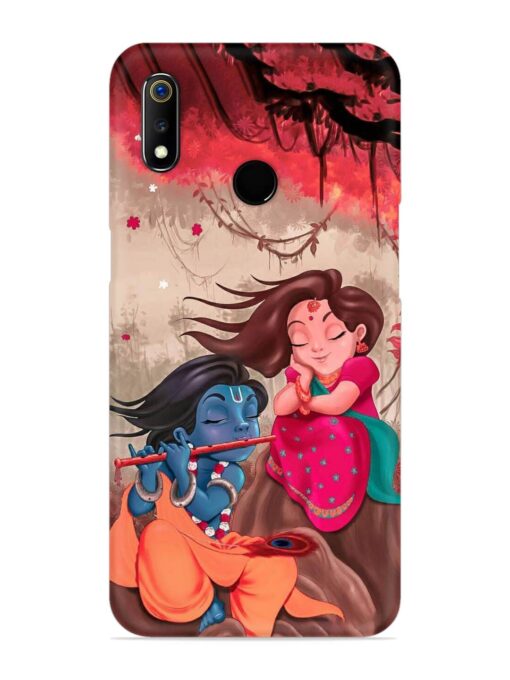 Radhe Krishna Water Art Snap Case for Realme 3 Zapvi