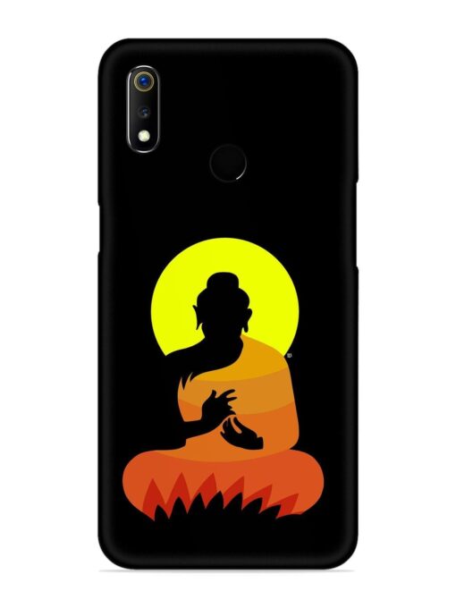 Buddha Art Black Snap Case for Realme 3 Zapvi