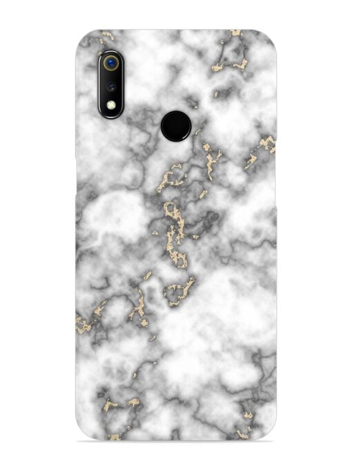 Gray And Gold Marble Snap Case for Realme 3 Zapvi