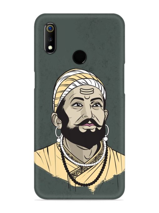 Shivaji Maharaj Vector Art Snap Case for Realme 3 Zapvi