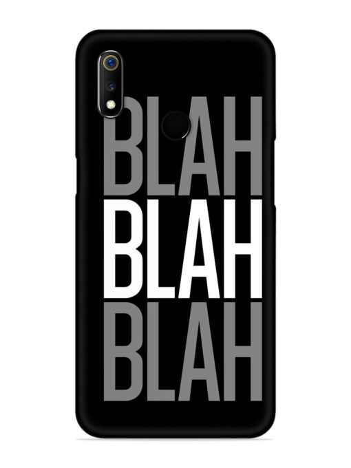 Blah Blah Blah Wallpaper Snap Case for Realme 3 Zapvi