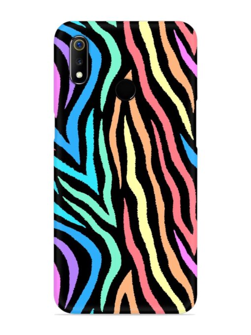 Colorful Abstract Zebra Snap Case for Realme 3 Zapvi