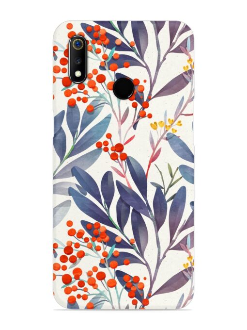 Seamless Floral Pattern Snap Case for Realme 3 Zapvi