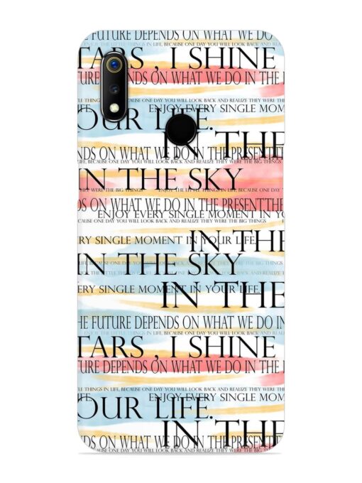 Seamless Slogans Pattern Snap Case for Realme 3 Zapvi