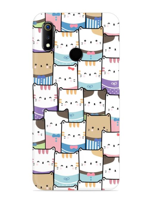 Cute Adorable Cat Snap Case for Realme 3 Zapvi