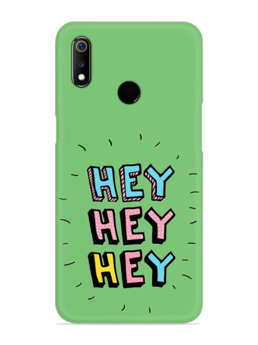 Hey Vector Cartoon Snap Case for Realme 3 Zapvi