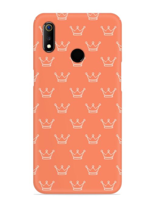 Hand Drawn Crown Snap Case for Realme 3 Zapvi