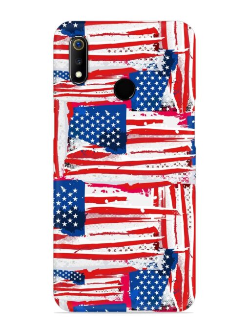 Usa Flag Seamless Snap Case for Realme 3 Zapvi