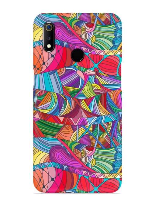 Seamless Patterns Hand Drawn Snap Case for Realme 3 Zapvi