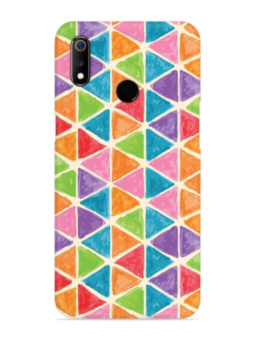 Seamless Colorful Isometric Snap Case for Realme 3 Zapvi