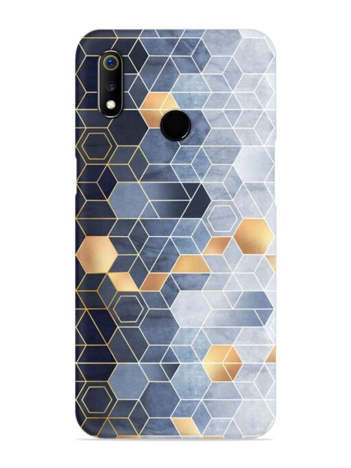 Geometric Abstraction Hexagons Snap Case for Realme 3 Zapvi