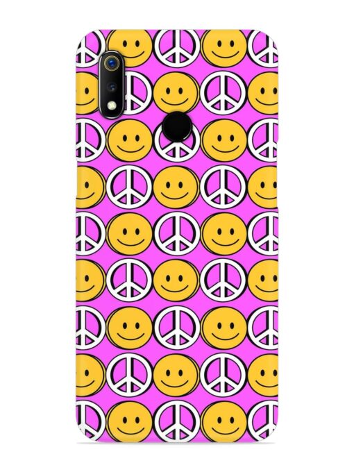 Smiley Face Peace Snap Case for Realme 3 Zapvi