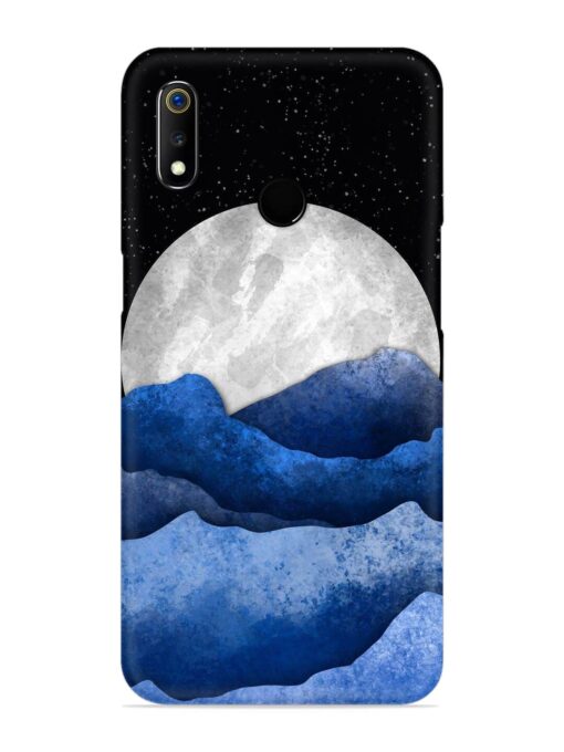 Full Moon Mountain Vector Snap Case for Realme 3 Zapvi