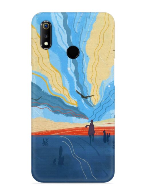 Minimal Abstract Landscape Snap Case for Realme 3 Zapvi