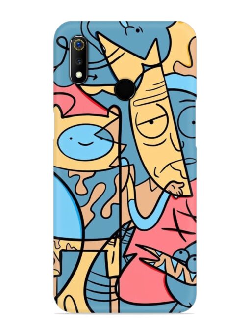 Silly Face Doodle Snap Case for Realme 3 Zapvi