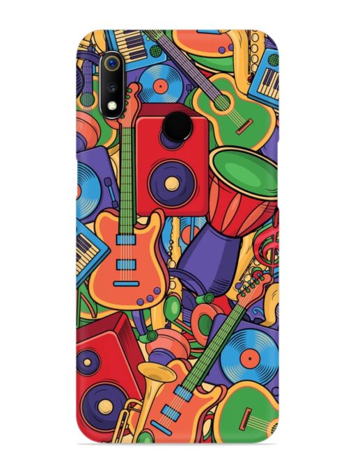 Colorful Music Art Snap Case for Realme 3 Zapvi