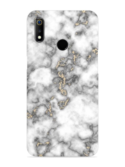 Gray And Gold Marble Snap Case for Realme 3I Zapvi