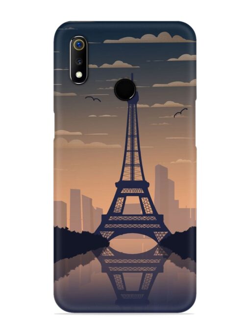 France Paris Eiffel Tower Gradient Snap Case for Realme 3I Zapvi