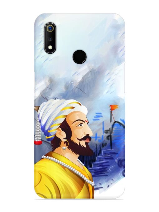 Shivaji Maharaj Color Paint Art Snap Case for Realme 3I Zapvi