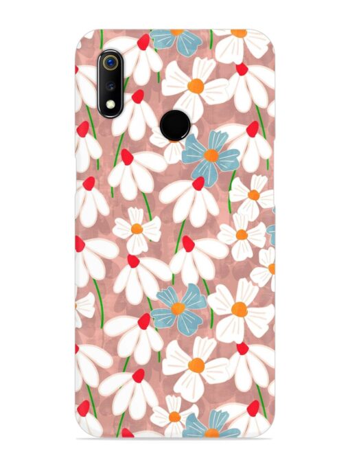 Abstract Petal Flowers Snap Case for Realme 3I Zapvi