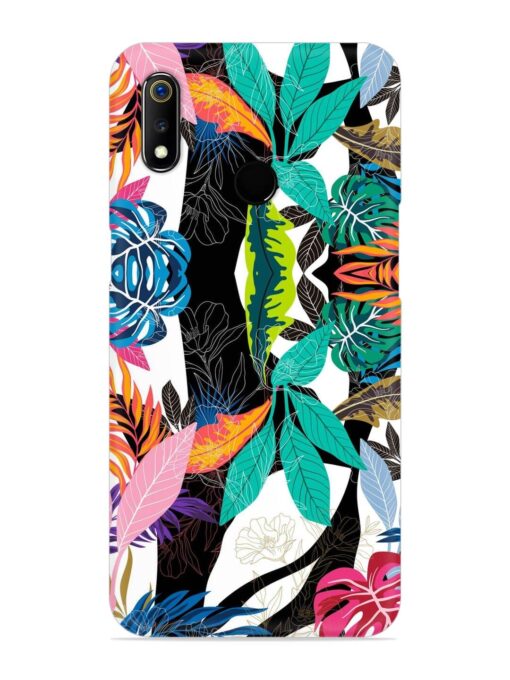 Floral Pattern Bright Snap Case for Realme 3I Zapvi