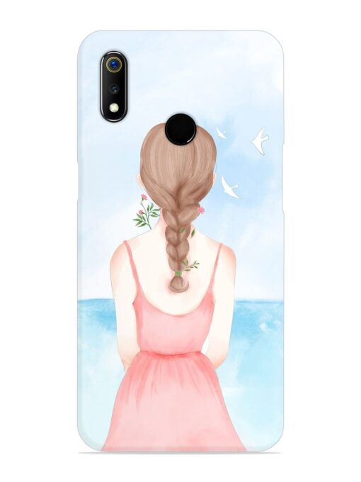 Watercolor Girl Vector Snap Case for Realme 3I Zapvi