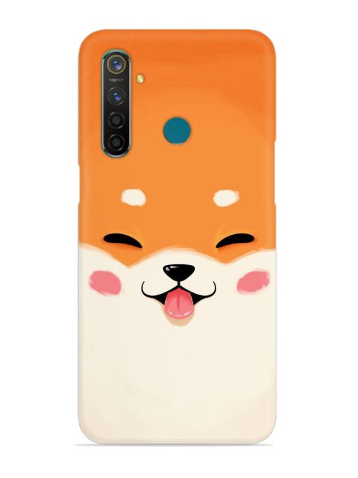 Cute Dog Face Vector Snap Case for Realme 5 Pro Zapvi