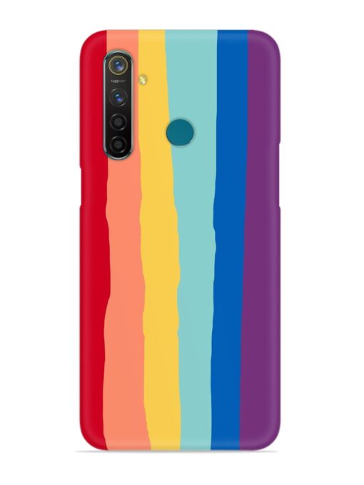 Rainbow Genuine Liquid Snap Case for Realme 5 Pro Zapvi