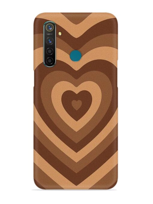 Brown Heart Snap Case for Realme 5 Pro Zapvi